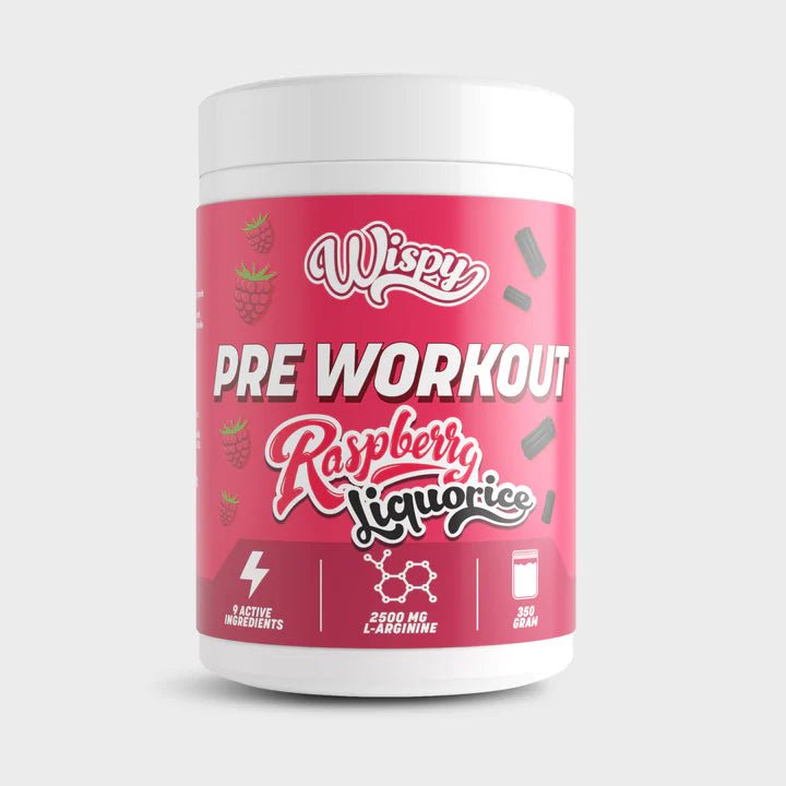 Wispy Pre Workout - Raspberry Liquorice (350g) - HellbenderFitness